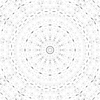 Kaleydoskopik desenli siyah ve beyaz süs arkaplanı