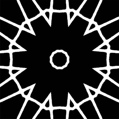 Kaleydoskopik desenli siyah ve beyaz süs arkaplanı