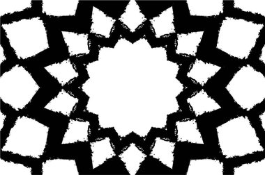 Kaleydoskopik desenli siyah ve beyaz süs arkaplanı