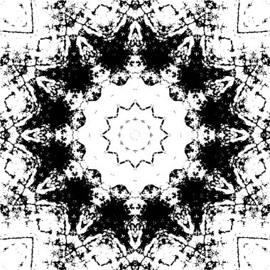 Yaratıcı siyah-beyaz süs arka planı. Mandala deseni.