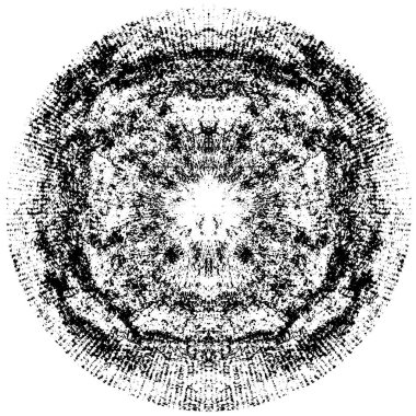 siyah ve beyaz soyut yuvarlak şekilli pul grunge arkaplanı