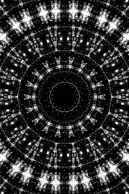 Siyah ve beyaz süslemeli arka plan. Mandala deseni.