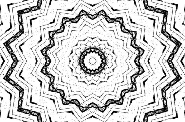 Siyah ve beyaz süslemeli arka plan. Mandala deseni.