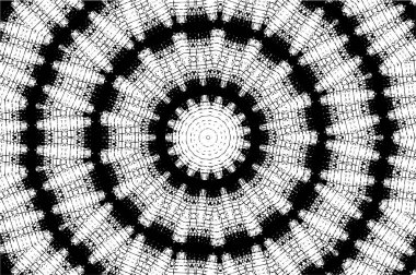 Kaleydoskopik desenli siyah ve beyaz dekoratif arkaplan