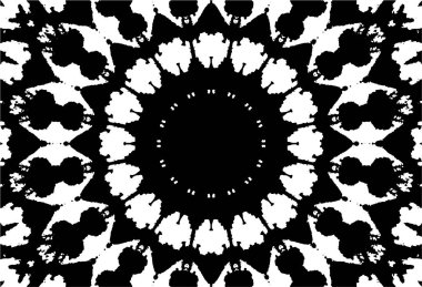 Siyah ve beyaz süslemeli arka plan. Mandala deseni.