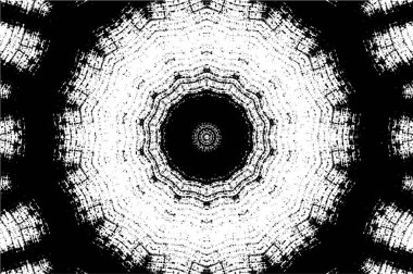 Kaleydoskopik desenli siyah ve beyaz süs arkaplanı