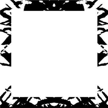 Beyaz arka planda Grunge çerçeve. Vektör tasarım şablonu.