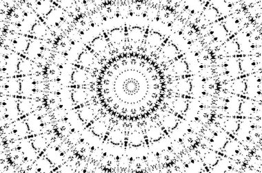 Siyah ve beyaz süslemeli arka plan. Mandala deseni.