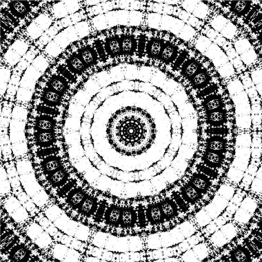 Yaratıcı siyah-beyaz süs arka planı. Mandala deseni.