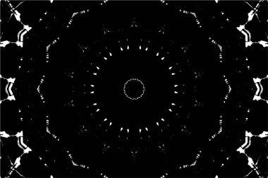 Kaleydoskopik desenli siyah ve beyaz dekoratif arkaplan