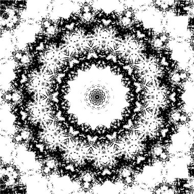 Yaratıcı siyah-beyaz süs arka planı. Mandala deseni.