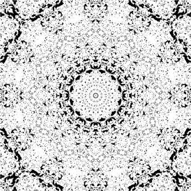 Siyah ve beyaz süslemeli arka plan. Mandala deseni.