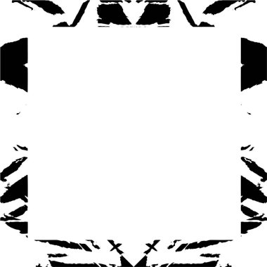 Soyut grunge çerçeve. Siyah ve beyaz arkaplan şablonu.