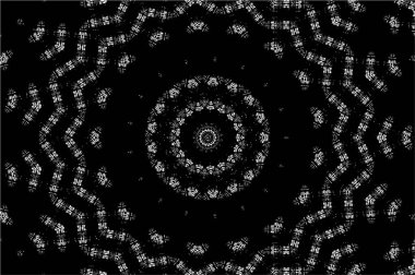 Siyah ve beyaz süslemeli arka plan. Mandala deseni.