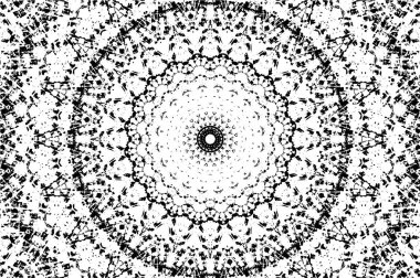 Siyah ve beyaz süslemeli arka plan. Mandala deseni.