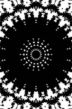 Siyah ve beyaz süslemeli arka plan. Mandala deseni.