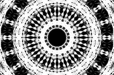 Siyah ve beyaz süslemeli arka plan. Mandala deseni.