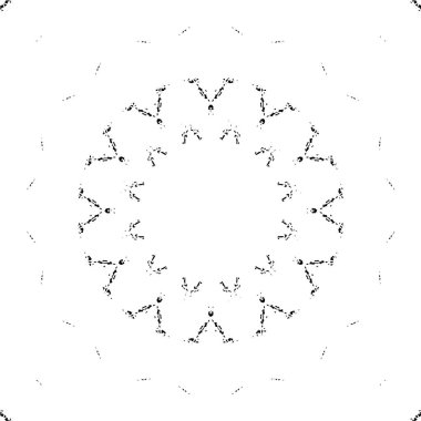 Yaratıcı siyah-beyaz süs arka planı. Mandala deseni.