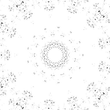 Süslü arka plan, siyah beyaz. Mandala deseni.