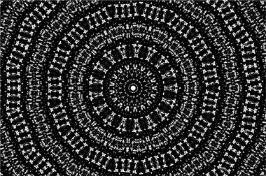 Siyah ve beyaz süslemeli arka plan. Mandala deseni.