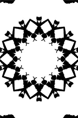 Siyah ve beyaz süslemeli arka plan. Mandala deseni.