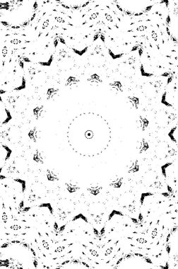 Siyah ve beyaz süslemeli arka plan. Mandala deseni.