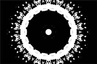 Siyah ve beyaz süslemeli arka plan. Mandala deseni.