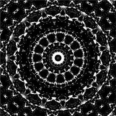 Siyah ve beyaz süslemeli arka plan. Mandala deseni.