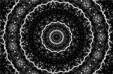 Siyah ve beyaz süslemeli arka plan. Mandala deseni.