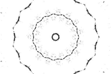 Süslü kaleydoskopik siyah beyaz arkaplan 