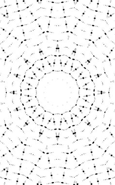 Kaleydoskopik desenli siyah ve beyaz süs arkaplanı