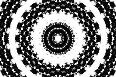 Siyah ve beyaz süslemeli arka plan. Mandala deseni.