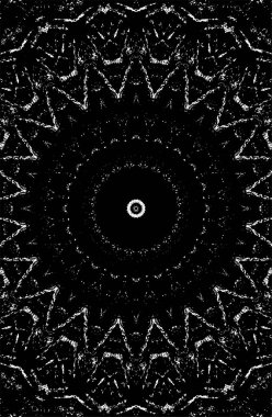 Siyah ve beyaz süslemeli arka plan. Mandala deseni.