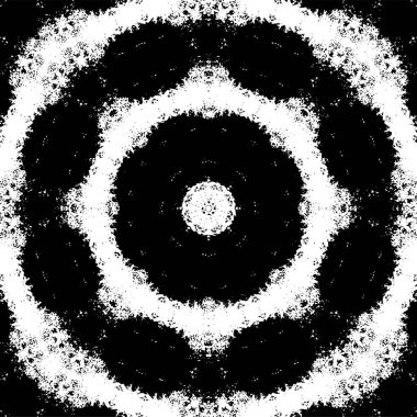 Süslü arka plan, siyah beyaz. Mandala deseni.