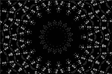 Siyah ve beyaz süslemeli arka plan. Mandala deseni.
