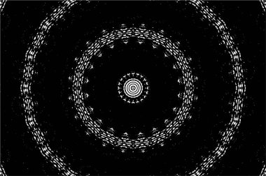 Siyah ve beyaz süslemeli arka plan. Mandala deseni.