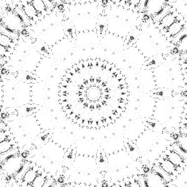 Kaleydoskopik desenli siyah ve beyaz süs arkaplanı