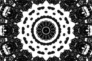 Kaleydoskopik desenli siyah ve beyaz dekoratif arkaplan