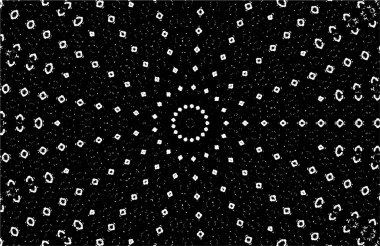 Siyah ve beyaz süslemeli arka plan. Mandala deseni.
