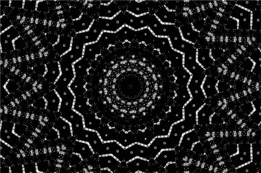 Kaleydoskopik desenli siyah ve beyaz dekoratif arkaplan