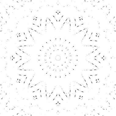 Süslü arka plan, siyah beyaz. Mandala deseni.