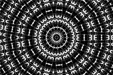 Siyah ve beyaz süslemeli arka plan. Mandala deseni.