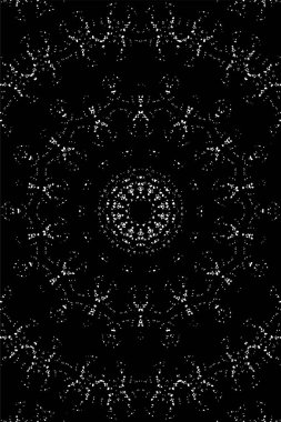 Süslü arka plan, siyah beyaz. Mandala deseni.