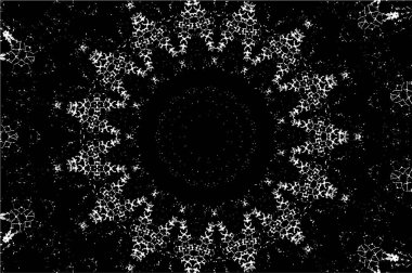 Siyah ve beyaz süslemeli arka plan. Mandala deseni.