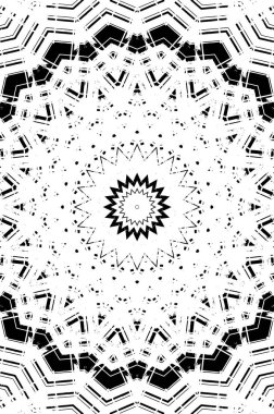 Siyah ve beyaz süslemeli arka plan. Mandala deseni.