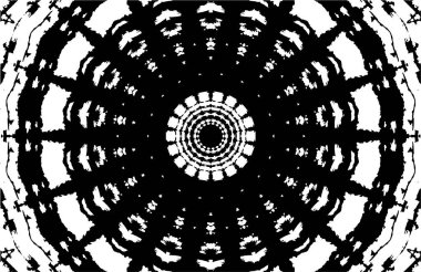 Siyah ve beyaz süslemeli arka plan. Mandala deseni.