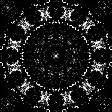Siyah ve beyaz süslemeli arka plan. Mandala deseni.