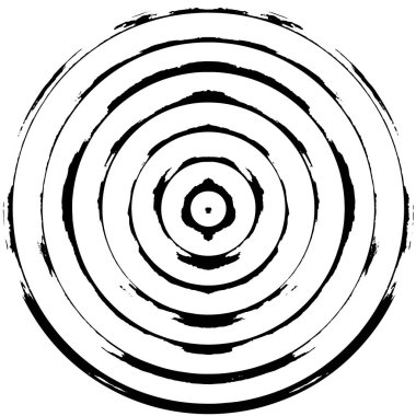 siyah beyaz yuvarlak soyut grunge yaratıcı desen