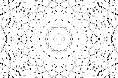 Siyah ve beyaz süslemeli arka plan. Mandala deseni.