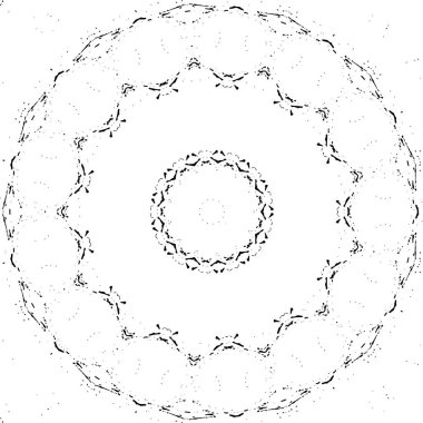 Süslü arka plan, siyah beyaz. Mandala deseni.